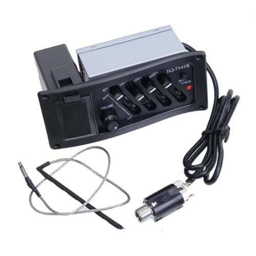 ギターピックアップ4バンドギタープリアンプアンプイコライザーチューナーギターピエゾピックアップイコライザー ギターパーツ用