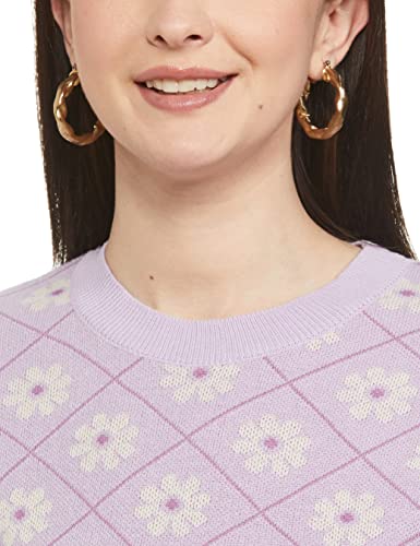 Image of Max Women Regular Fit Printed Half Sleeves Knit Top