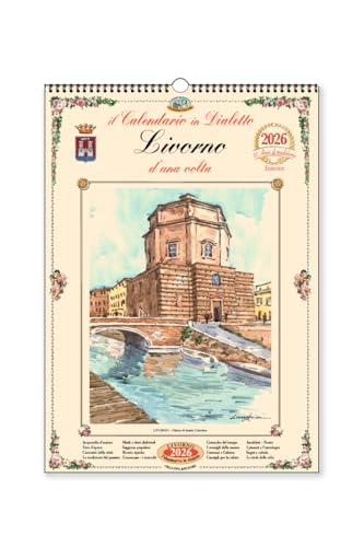 Calendario in Dialetto Livornese, Edizione con Spirale e Gancio, Arte Locale e Tradizioni, Formato da Parete, Livorno