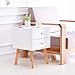 TaoHFE White Nightstand Bedroom Night Stand End Table Side Table Coffee Table with 2 Drawers, Wood Nightstand for Bedroom/Living Room/Study Room End Table¡­