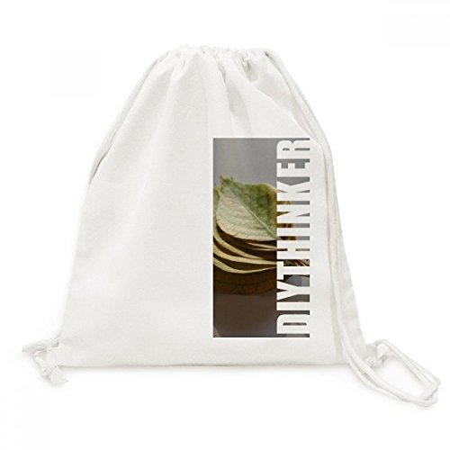 Sac cordon en toile feuilles de nature parfait pour vos escapades et voyages décontractés