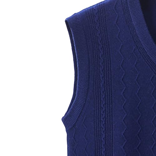 Men's Striped Sweater Vest V Neck Solid Sleeveless Sweater for Men Casual Slim Fit Pullover Vests3