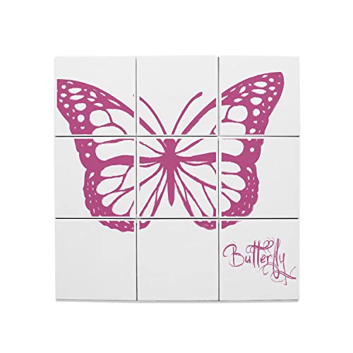 Carreaux céramique papillon rose faïence murale 60x60 cm décoration cuisine salle de bain