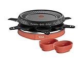 Tefal Raclette Grill Crêpe Twist Noir Corail 850W 6 Personnes RE128001. Électroménager. Marque Tefal. Profitez de bons moments entre amis et variez les recettes: raclette, grill et crêpes c'est à vous de décider! Référence fabricant RE128001. EAN 3168430286474.