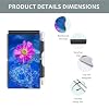 TAOLYUNI Small Metal Pocket Notebook, 4.41 x 2.9 Refillable Aluminum Waitress Notepad with Pen, Anti-Fingerprint Mini Memo Pad for Nursing, Police, and Daily EDC, Pink Flower with Water Drops #1