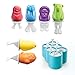 Zoku Polar Pop Molds, 5 Different Explorer Friends and Polar Explorer-Shaped Popsicle Molds in One Tray, Easy-Release, BPA-Free