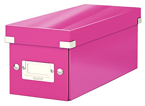 Leitz Click & Store WOW schmale Aufbewahrungsbox mit Deckel, Box zur CD...