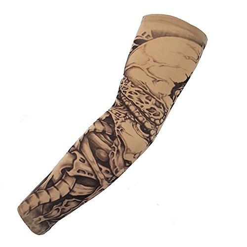 Shina Hot Lot 6 Pcs Temporary Fake Slip On Tattoo Arm Sleeves Kit M Skull Ghost Devil Holloween #TOP5