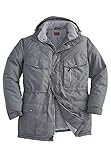 Boulder Creek by KingSize Men's Big & Tall Fleece-Lined Parka with Detachable Hood and 6 Pockets -...