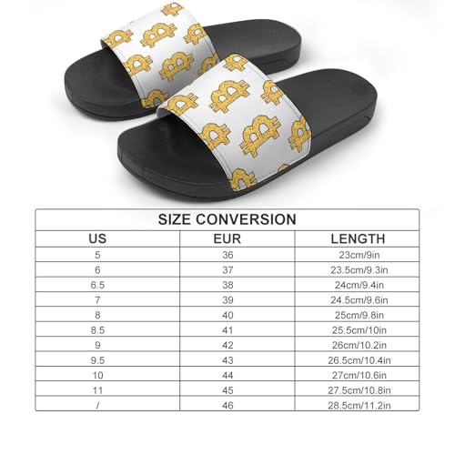 Bitcoin Sign PVC Slippers Sandals for Women Men Open Toe Soft Cushioned Non-Slip Sandal for Indoor Outdoor2