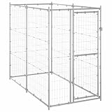Tidyard Dog Kennel, Durable Galvanized Steel Playpen 43.3x86.6x70.9 Inches with Lockable Door for Outdoor Safety and Exercise for Medium Large Dogs