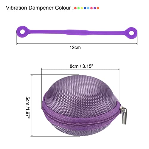 PATIKIL Tennis Vibration Dampener in Purple Gift Case, 8 Pack Shock Absorber for Your Tennis Racket and Strings Yellow, Red - Image 2