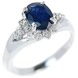 [KASHIMA]KASHIMA 【鑑別書付】K18WG 1.5ct サファイアリング 12.5