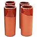Acan Set de 4 Vaso de Tubo Echo en Barro 320 CC 17 x 6 cm
