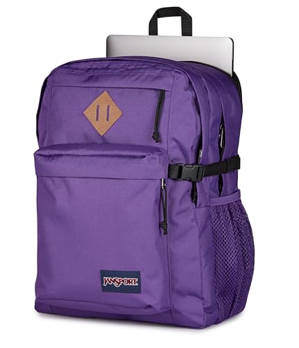 Image of JanSport Main Campus Backpack - Travel or Work backpack w 15-Inch Laptop Sleeve and Dual Water Bottle Pockets, Grape Jelly