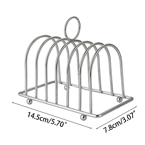 Présentoir à pain en acier inoxydable support de table pour 6 toasts