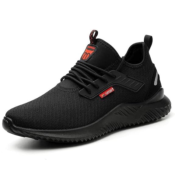 Mens Womens Lightweight Steel Toe Cap Work Shoes Black Size 36-EU46-image-42