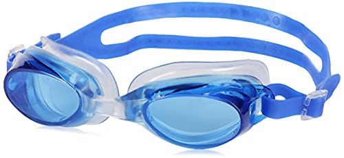Image of I-SWIM LADIES COSTUME IS-103 ROYAL /PINK DOTS SIZE 2XL WITH GOGGLES SILICON JOINTLESS WITH BOX BLUE
