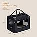Zedelmaier Hundebox Faltbar Hundetransportbox, L 70x52x50cm, robust Transportbox für Hund Groß Hundetasche Auto Haustiertransportbox für Unterwegs & Zuhause Schwarz
