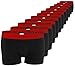 Produktbild Vincent Creation 12er Pack Herren Boxershorts Retroshorts Hipster Fitted (XL, Schwarz-Rot)