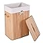 Bamboo Laundry Basket 72L Collapsible Bamboo With 1 Compartment Laundry ...