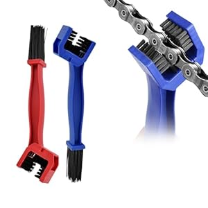 2 PCS Bike or Motorcycle Chain Washer, Motorcycle Chain Cleaning Brush Tool Kit, Universal Bicycle Chain Dirt Clean Brushes for Gears Maintenance, Motorcycle Accessories
