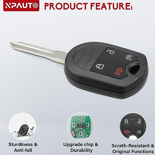 NPAUTO 2Pcs Key Fob Replacement for Ford F-150 F-250 F-350 F-450 F-550 F-650 Explorer Expedition 2011 2012 2013 2014 2015 2016 2017 2018, Lincoln - Keyless Entry Remote Start Control Key, CWTWB1U793