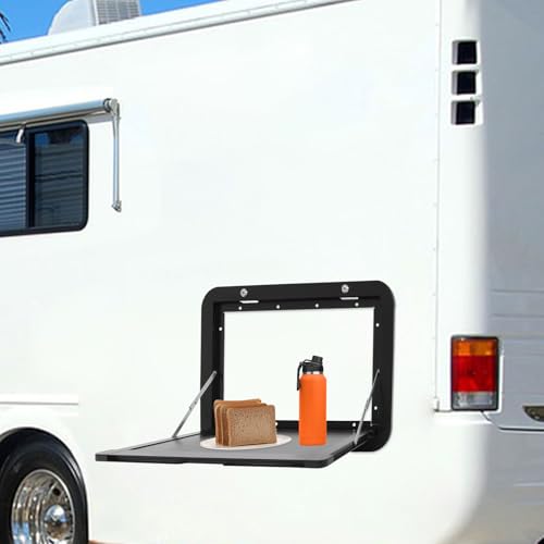 Table de camping pliable noire en aluminium pour vos voyages