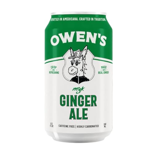Image of Owen's Premium Non-Alcoholic Sparkling Cocktail and Mocktail Mixer, Drink Mixer for Cocktails, Mocktails, and Party Beverage, 24 Pack of 8.2 fl oz Cans (Ginger Ale)