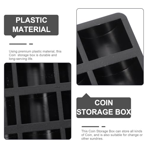 Caja organizadora de monedas negra 2 piezas miniatura 5