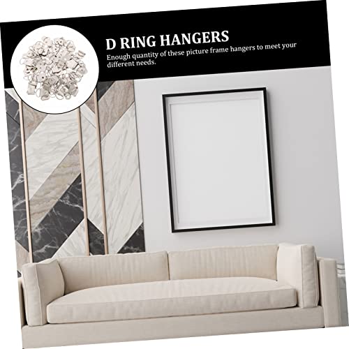 Image of KALLORY 100pcs Wall Picture Hangers Semi-Circle Photo Frame for Easy Installation of Wall Art and Frames and Compact Hardware for Home Decor