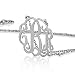 Monogram Necklace Sterling Silver Personalized Name Necklace