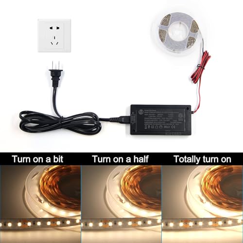 Image of VST 22W LED Power Supply,100V-240V AC to 24V DC Low Voltage LED Transformer with JST Ports, Driver for Strip Lights and Cabinet Lights,ETL Listed