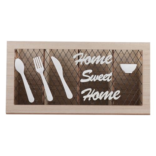 Gadpiparty Organizador de Utensilios de Madera Compacta para Cocina Soporte Práctico para Cubiertos y Palillos Caja de Almacenamiento Elegante para Hogar Diseño Europeo Contemporáneo