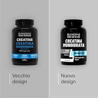 Bandini® Creatina Monoidrata 500 Compresse da 3000mg per dose - Integratore per Allenamento, Palestra e Pre Workout - 100% Vegan e Micronizzata- A base di Creatine Monoidrato pura al 100%
