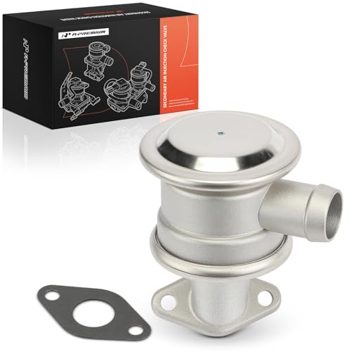 A-Premium Secondary Air Injection Check Valve Compatible with BMW 323Ci/328Ci 2000, 323i/328i 1999-2000, 325Ci/325i/325xi/330Ci/330i/330xi 2001-2003, Air Pump Check Control Valve with Gasket