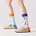 NxnChc Calcetines Divertidos Unisex para Mujer y Hombre con Diseños Asimétricos en Par Imagen de NxnChc Calcetines Divertidos Unisex para Mujer y Hombre con Diseños Asimétricos en Par