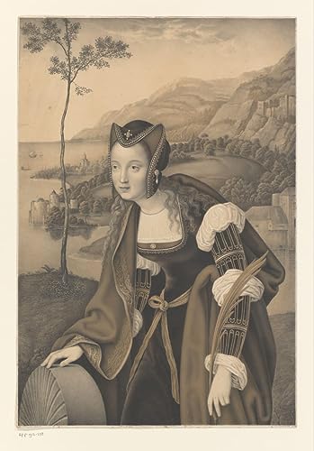 Poster Saint Christina Johann Nepomuk Strixner toile sans cadre 50x70 cm