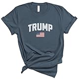 TeesAndTankYou Arch Trump USA Shirt Unisex 4X-Large Indigo Blue