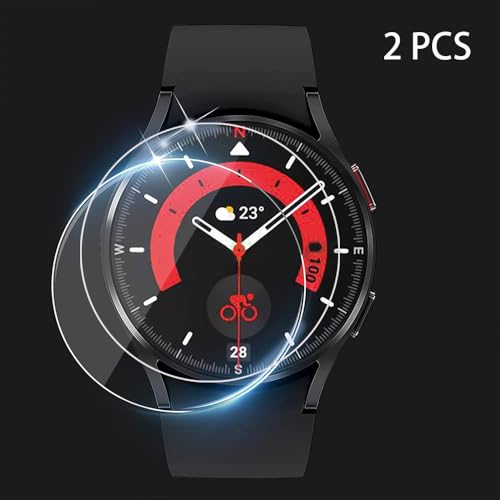 DEALELE Etui kompatybilne z zegarkiem Samsung Galaxy Watch 6 Classic 43 mm/47 mm, etui ochronne z PC z błyszczącym kryształem górskim + 2 folie ochronne ze szkła hartowanego, czarne + czarne
