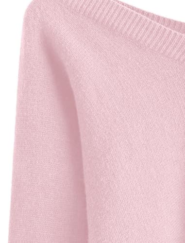 Image of ZAFUL Women's Cropped Sweater V-Neck Long Sleeve Pullover Jumper Knit Top | Crop Length, Ribbed Knit, Double V design, White sweater, Raglan sleeves, lantern sleeve, Fall & Winter, Loose fit, Oversized