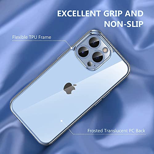 Coque iPhone 13 Pro Max acrylique rigide et silicone TPU transparent couleur or