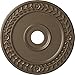 Ekena Millwork CM21WRWSS Wreath Ceiling Medallion (Fits Canopies up to 6"), Hand-Painted Warm Silver