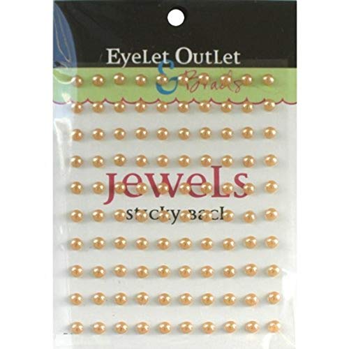 Eyelet Outlet Bling Self-Adhesive Pearls, 5mm, Brown, 100-Pack
