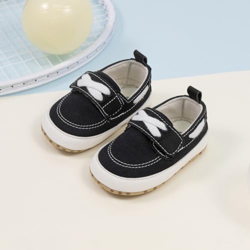 Image of Infant Baby Boys Girls Canvas Sneaker Toddler Slip On Anti Skid Newborn First Walkers Candy Shoes for 0-18 Months
