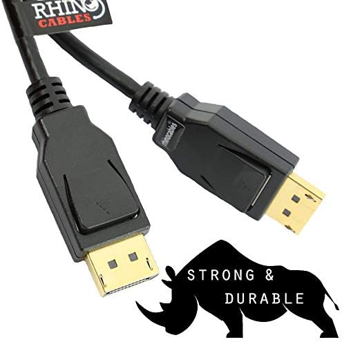 rhinocables 8K DisplayPort 1.4 Cable 60Hz DP HDR 4K Display Ultra High Speed Monitor Cable ideal for Gaming PC/Laptop TV Video Streaming and Projectors UHD (2m, 8K)