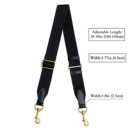 Image of jiesinlov Bag Strap Replacement Crossbody Strap for TOTE Handbags Adjustable (BLACK)