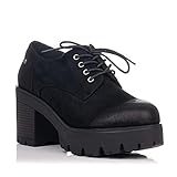 zapatos de cordones para mujer baratos Fabricado en China MTNG Collection 58639, Zapatos de Cordones Oxford para Mujer, Negro (Antil Negro C35442), 38 EU