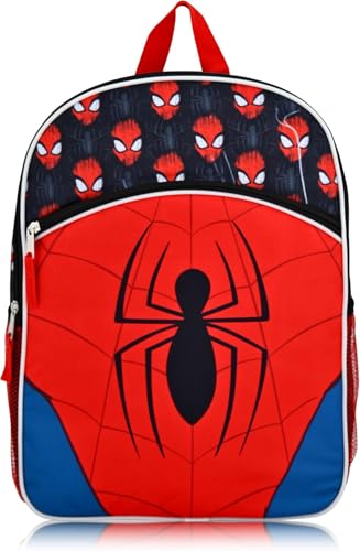 Spider-Man Spiderman Backpack for boys Set - Bundle with 16" Marvel School Bag with Front Pocket Plus Water Bottle, Stickers, More | Spiderman Backpack for Kids, Boys, Girls4
