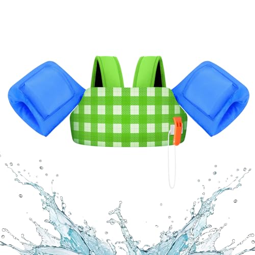 HeySplash Toddler Swim Vest, Toddler Floaties Fit 22-30-40-50-55 Lbs, Puddle Kids Jumper with Safety Strap, Arm Floaties Folat Water Wing Children Swim Aid,Swim Jacket for 3 4 5 6 Years Old Boys,Girls